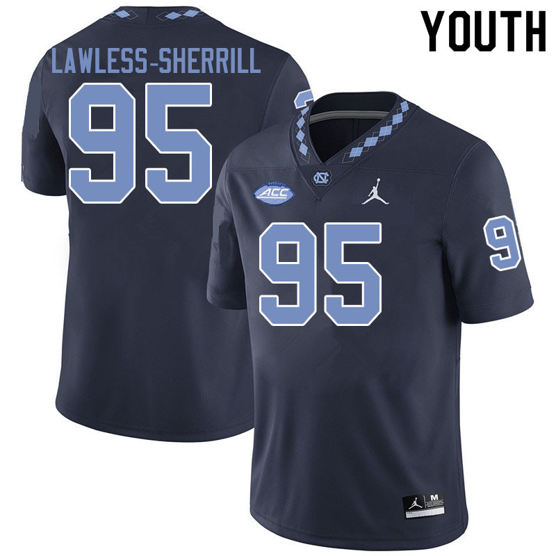 Jordan Brand Youth #95 Brant Lawless-Sherrill North Carolina Tar Heels College Football Jerseys Sale